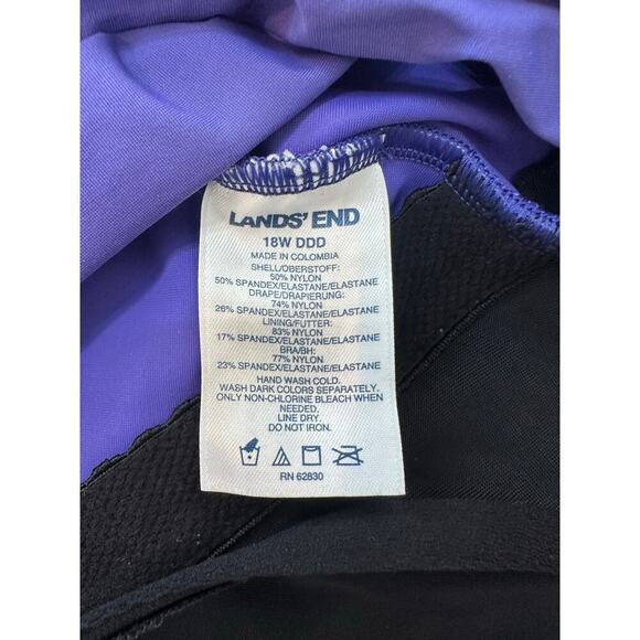 Lands End Women’s Cup Slender Carmella Tummy Control One Piece Swimsuit Size 18W - Picture 6 of 8